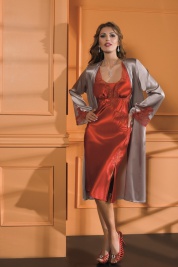 Халат женский шелковый длинный midi Eternal Glam Collection